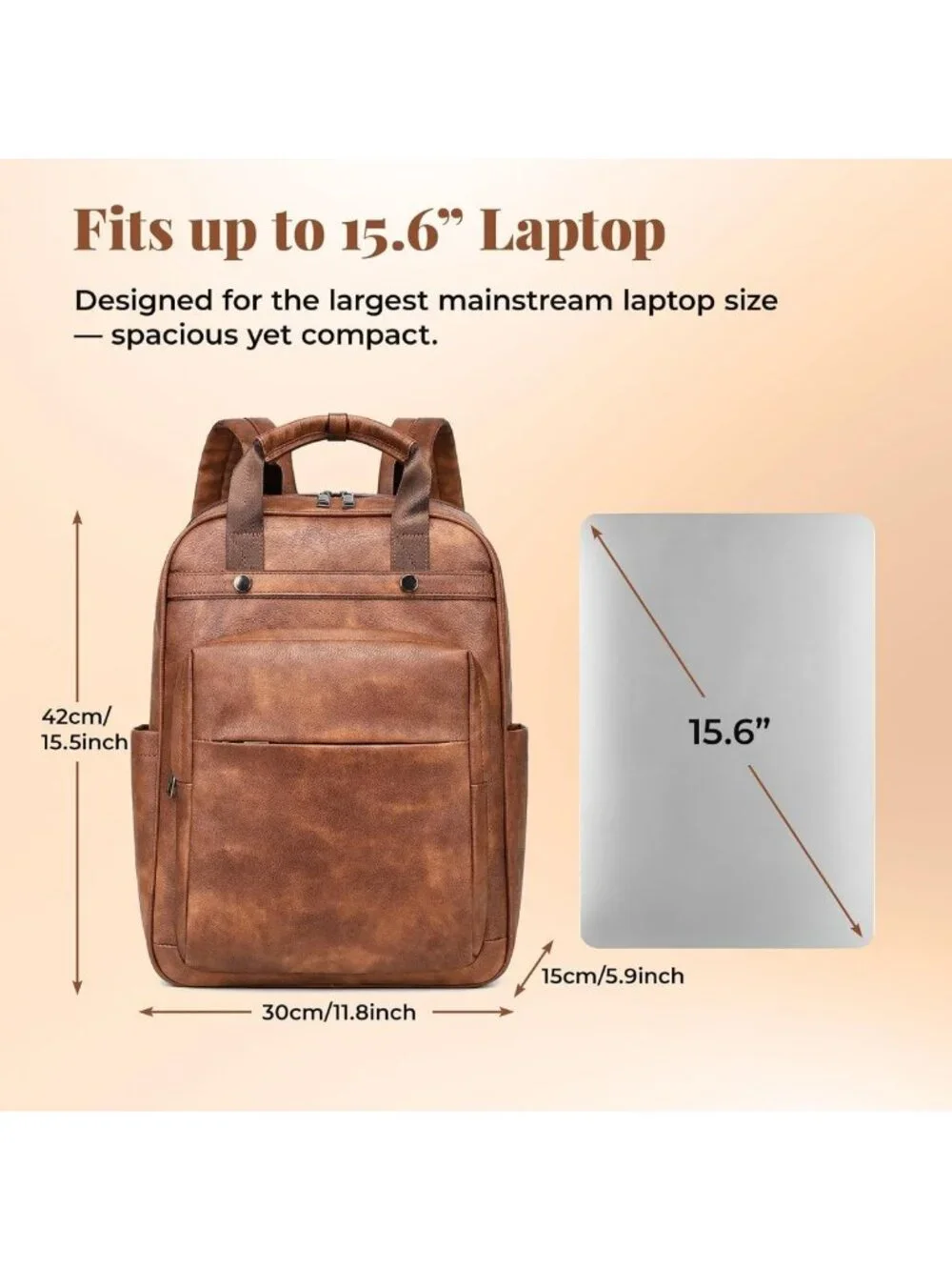 Stylish PU Leather Women's Backpack | 17